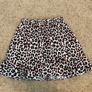 Cheetah print mini skirt